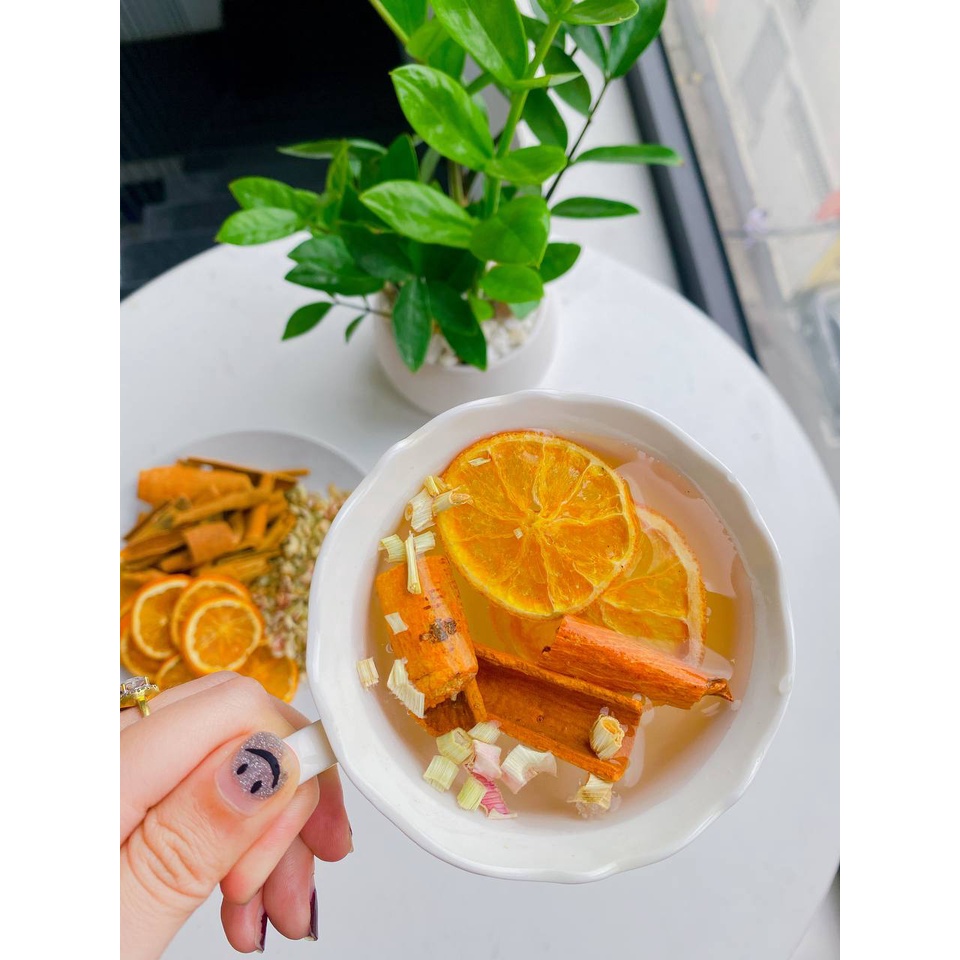 trà detox cam quế sả