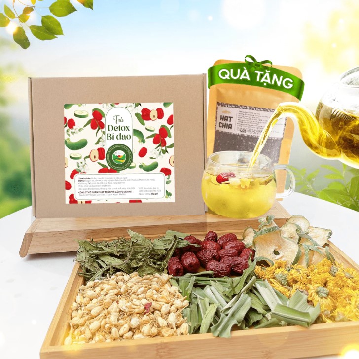set trà detox bí đao