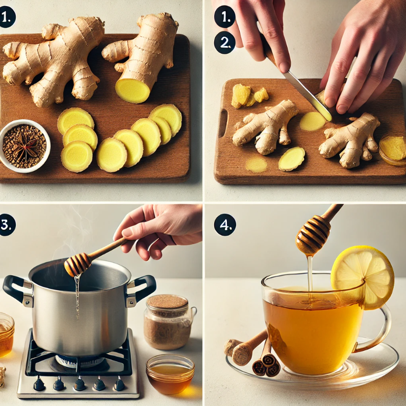 chi tiết cách pha nước gừng ấm