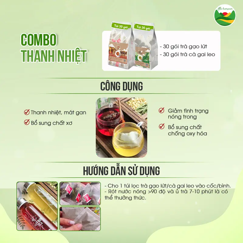 combo trà cà gai leo và trà gạo lứt 1 combo trà cà gai leo và trà gạo lứt 1