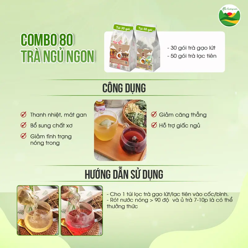 combo trà lạc tiên trà gạo lứt 1