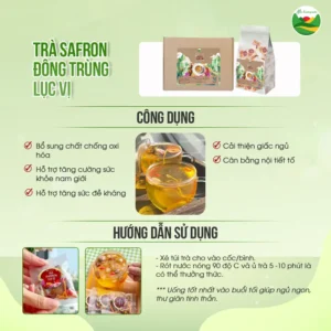 trà saffron đông trung lục vị