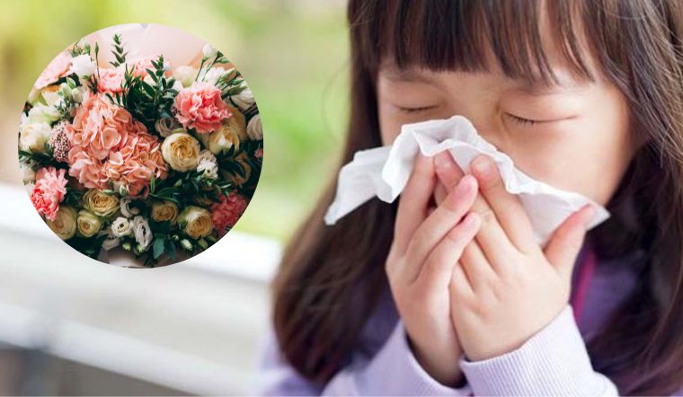 Người bị dị ứng với hoa hồng